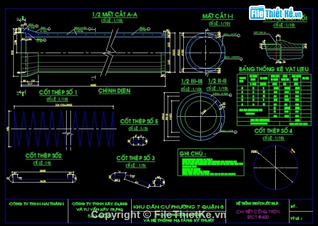 Bản vẽ autocad,cống tròn,gối cống,thiết kế cống tròn